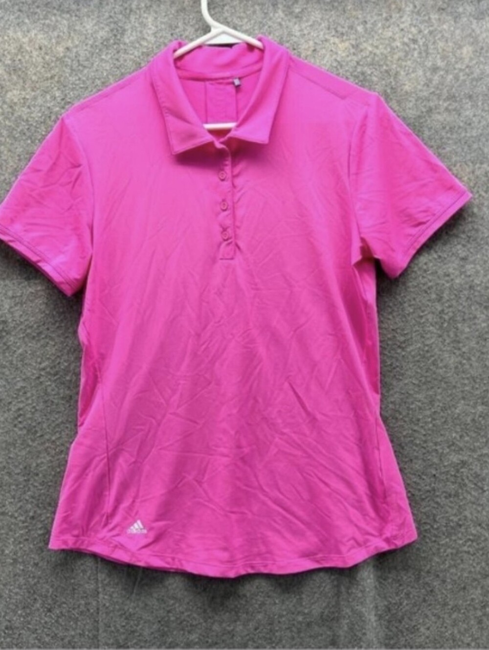 Adidas Primegreen Short Sleeve Golf Polo Shirt Hot Pink